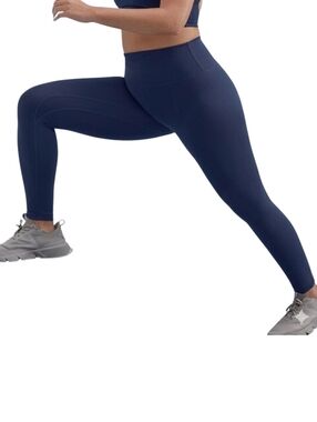 ThirdLove Muse High Rise Leggings Navy Blue Stretch Women Large Athletic